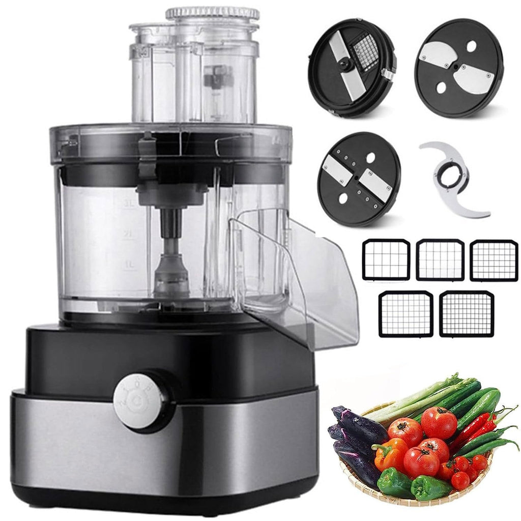 600W 4 in 1 Electric Vegetable Dicer with Dicing Molds Y746960