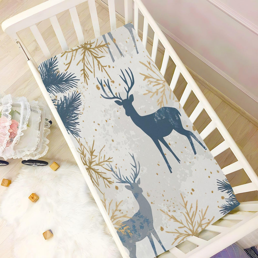 Fitted Crib Sheet Soft Microfiber 28" x 52" x 9" I77113