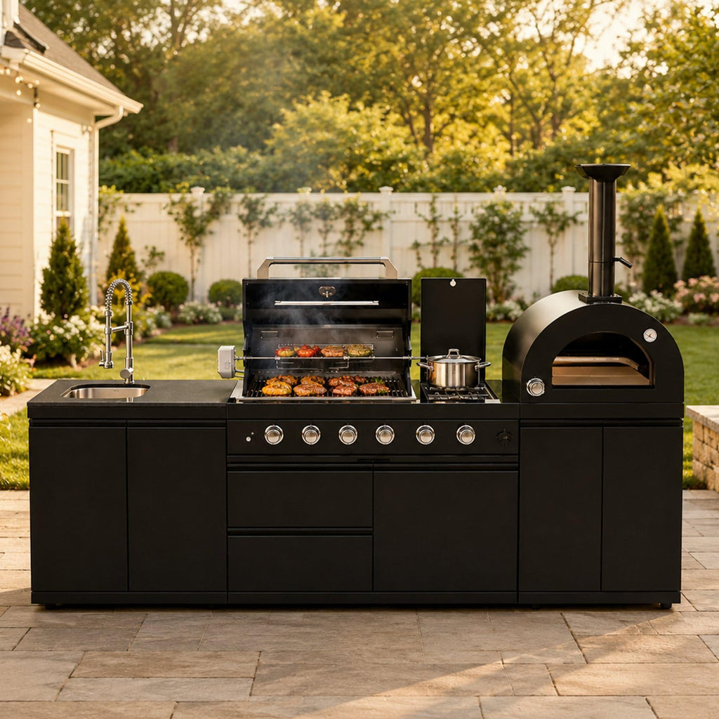 106" Propane BBQ Grill with Pizza Oven K4421