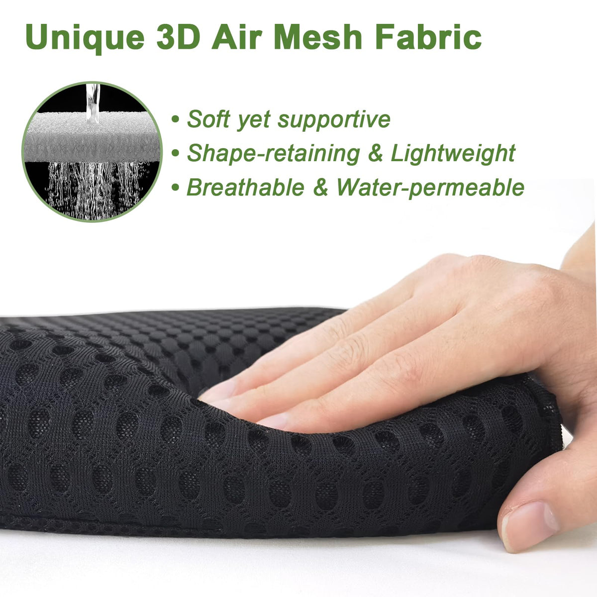 3D Mesh Fabric Portable Stadium Seat Cushion R5174