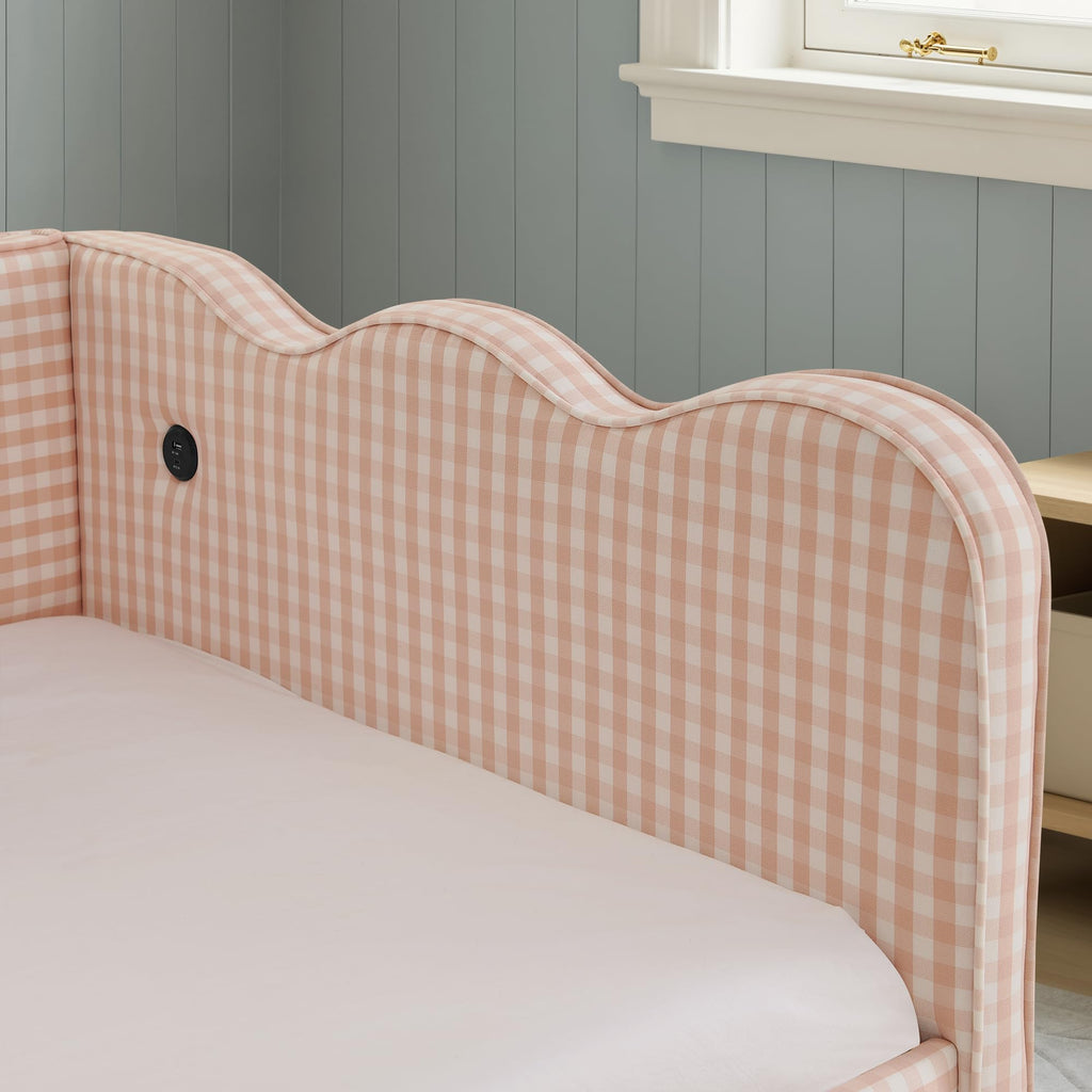 Twin Size Upholstery Daybed with Trundle and USB W50959