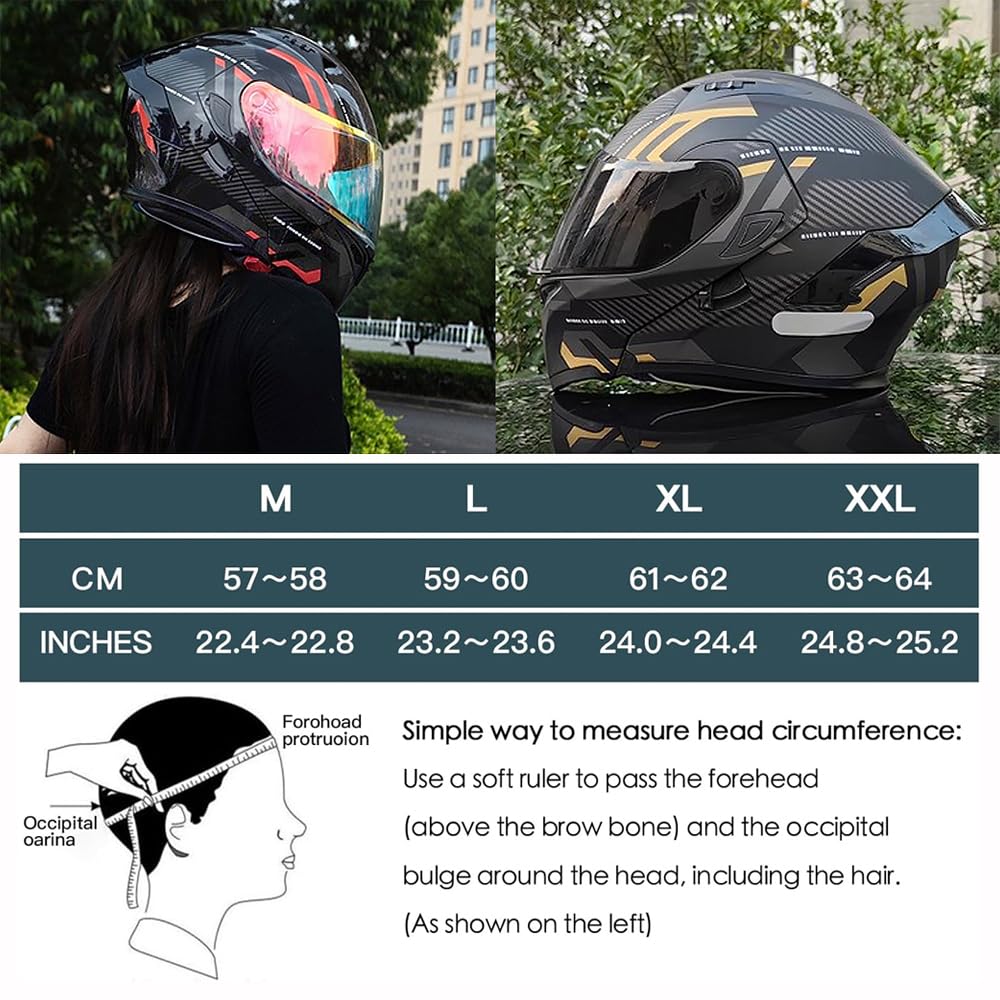 DOT Approved Flip Up Full Face Modular Motorcycle Helmet with Dual Visor Z2795