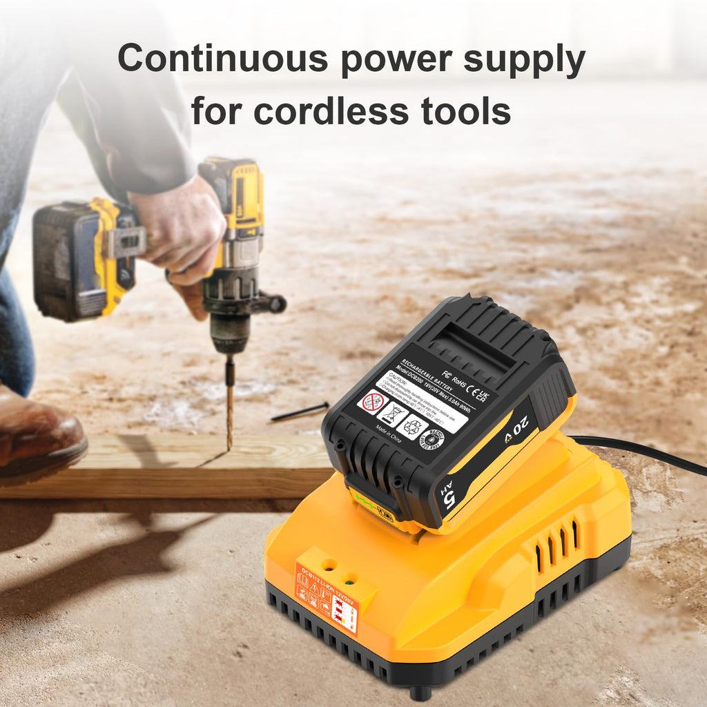 20V Max 5.0Ah Battery 2-Pack with Charger Station C5394