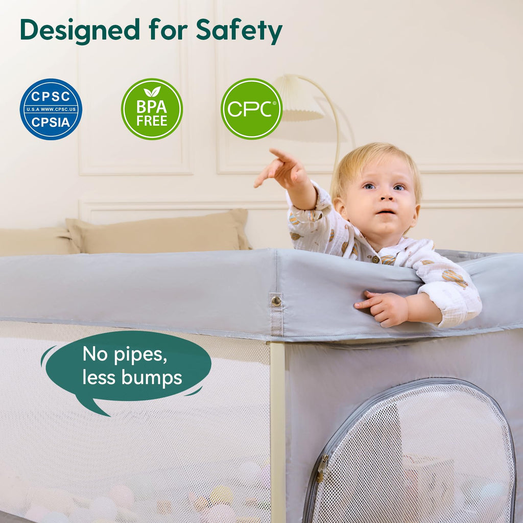 Foldable Baby Playpen with Mat Z2652