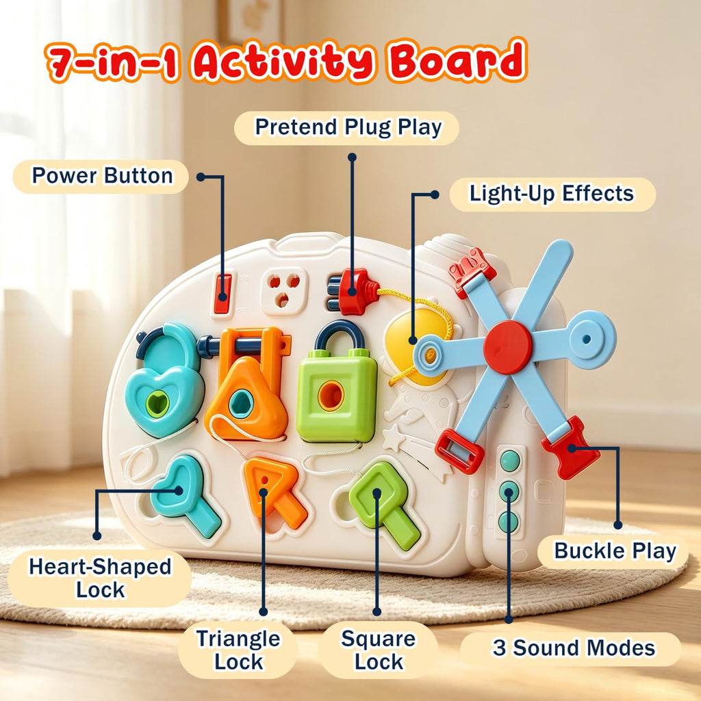 Baby Push Walker Toddler Walking Toy with Busy Board V56523
