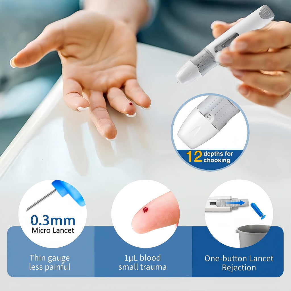 Blood Glucose Monitor Kit with 100 Test Strips and 100 Lancets S45065