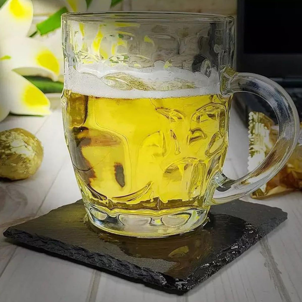 12 Pc Natural Stone Square Drink Coasters V390