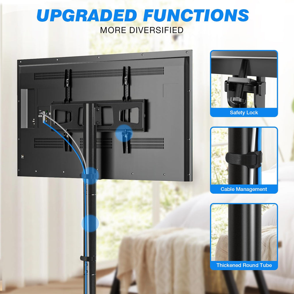 Mobile TV Cart Rolling TV Stand for 23-65 Inch Screens W989678