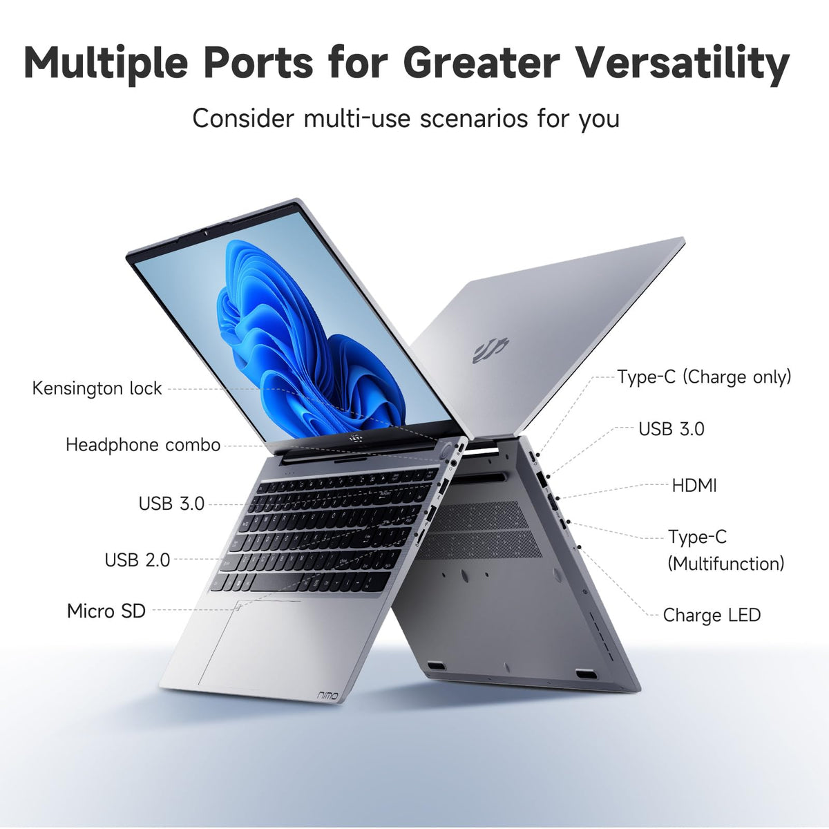 15.6" IPS FHD Laptop, Intel Core i3, 8GB RAM 256GB SSD V6598