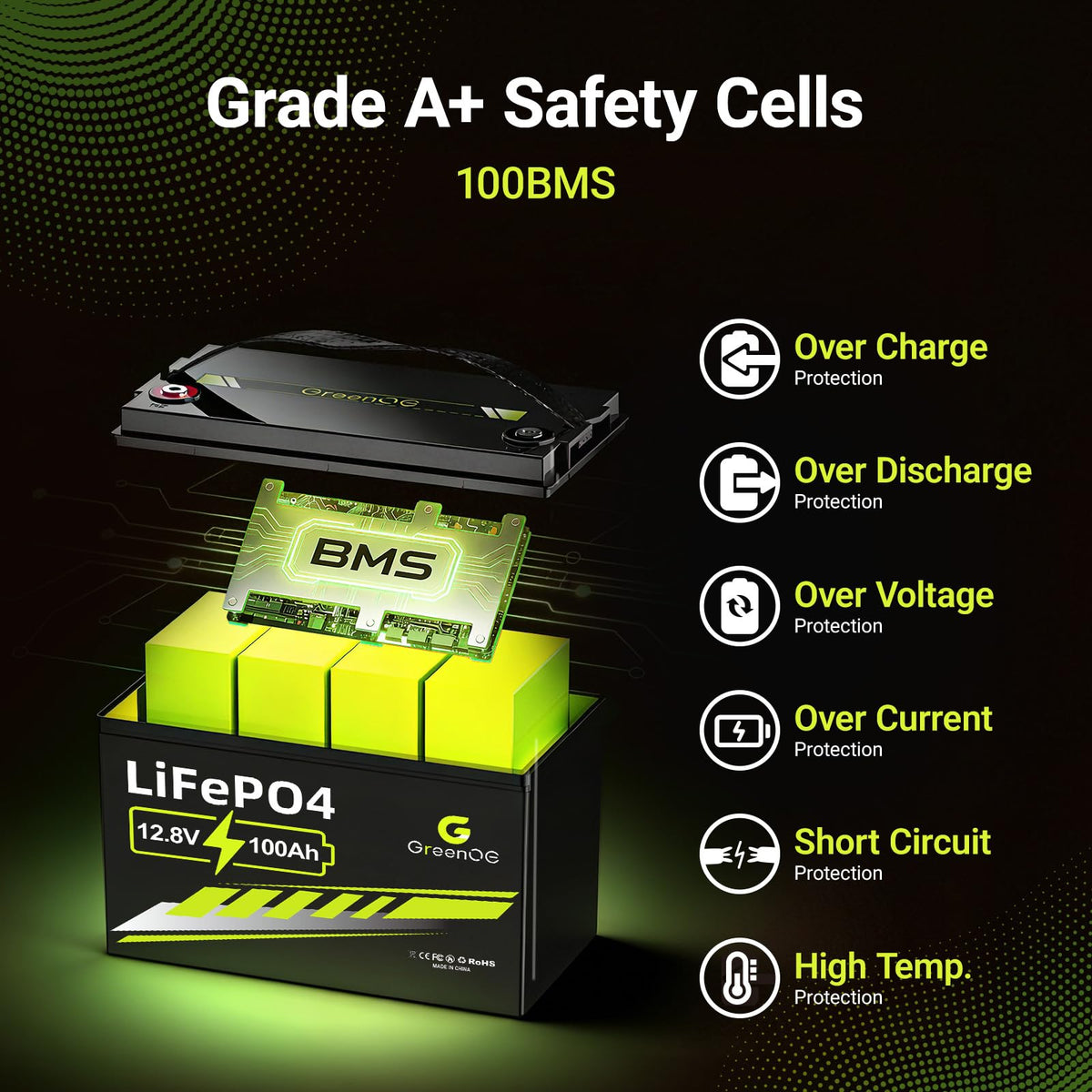 12V 100Ah LiFePO4 Deep Cycle Battery K8455