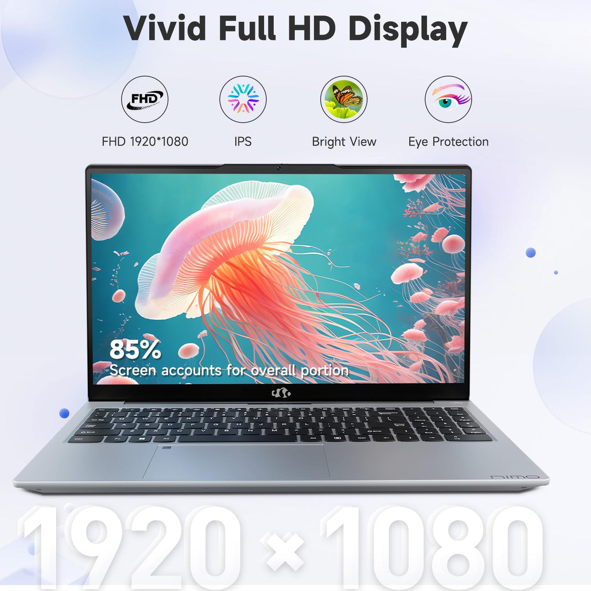 15.6" IPS FHD Laptop, Intel Core i3, 8GB RAM 256GB SSD V6598