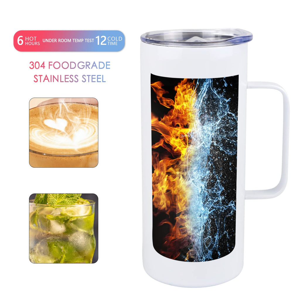 20oz Sublimation Skinny Tumbler with Handle & Coffee Mug U350