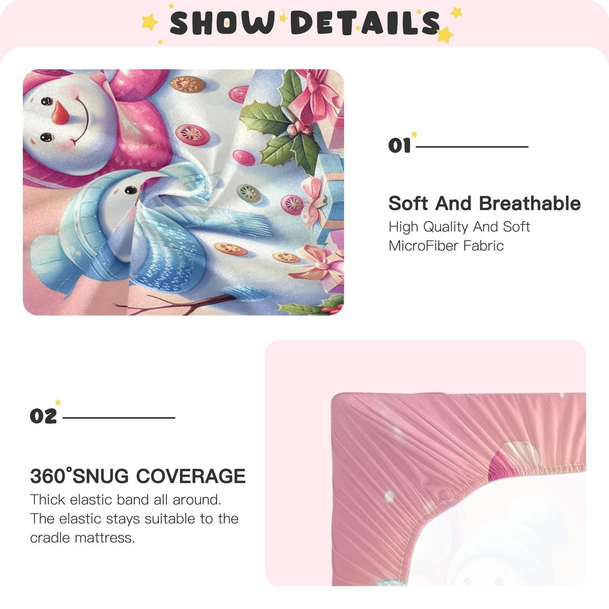 Colorful Crib Sheet 52" x 28" S971