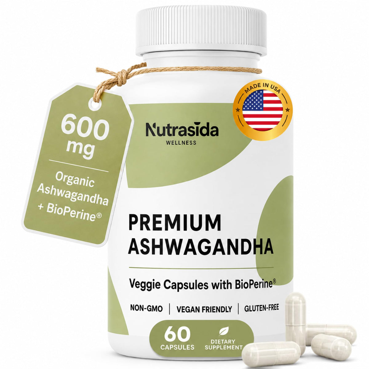 Ashwagandha 600mg Vegan Gluten-Free 60 Count N277722