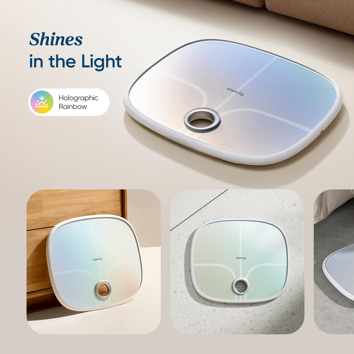 Rechargeable Digital Bathroom Scale with 13 Metrics G7995