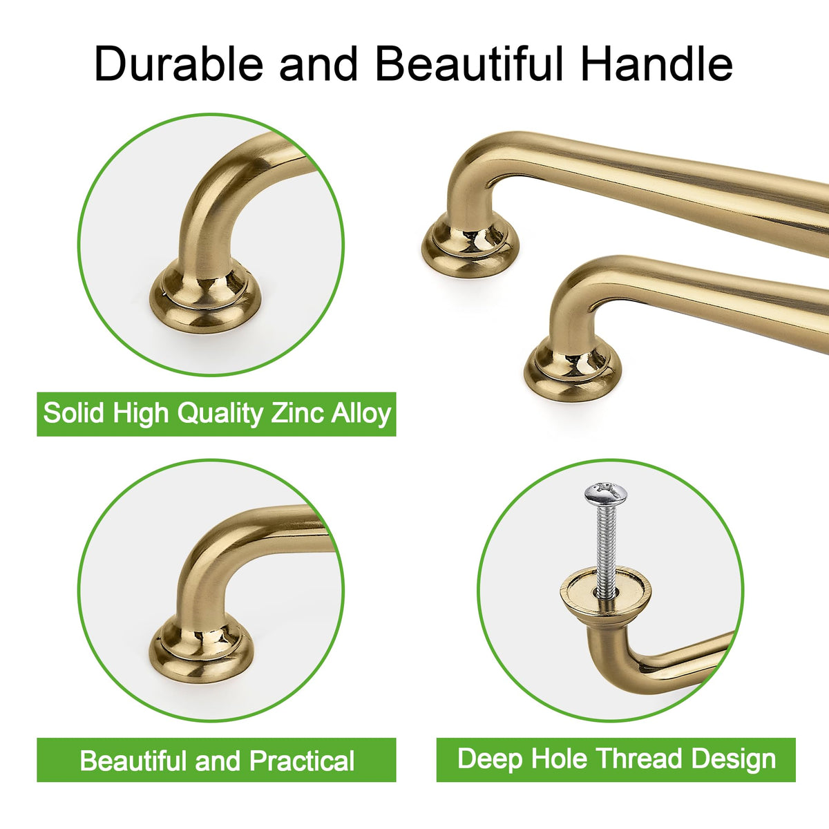 10 Pack 5" 128mm Champagne Bronze Cabinet Handles B136