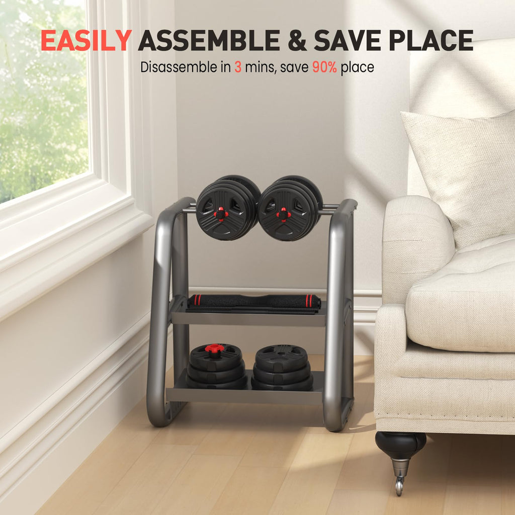 Adjustable Dumbbell Set 20/30/40/60/80 lb Free Weight Set C7660