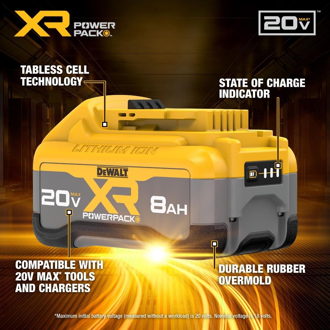 20V MAX XR 8Ah Lithium Ion Battery 2-Pack E85166