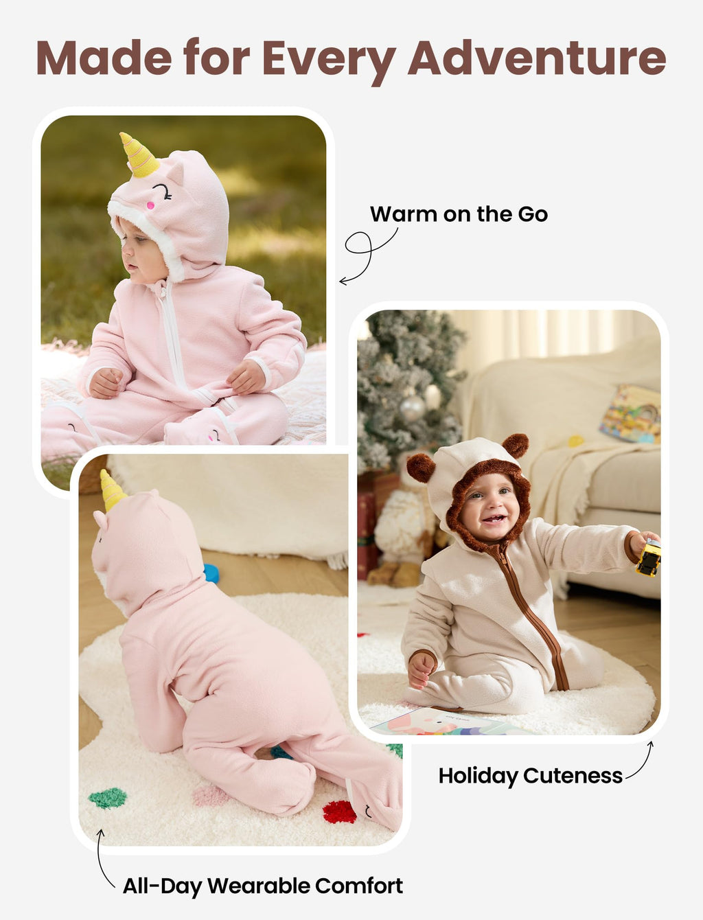Baby Fleece Hooded Footie 18-24 Months F43132