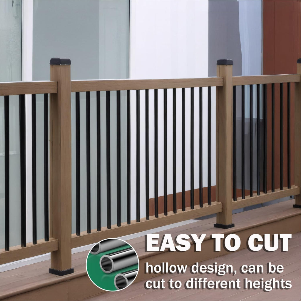 105 Pack 26" Black Aluminum Deck Balusters R16966