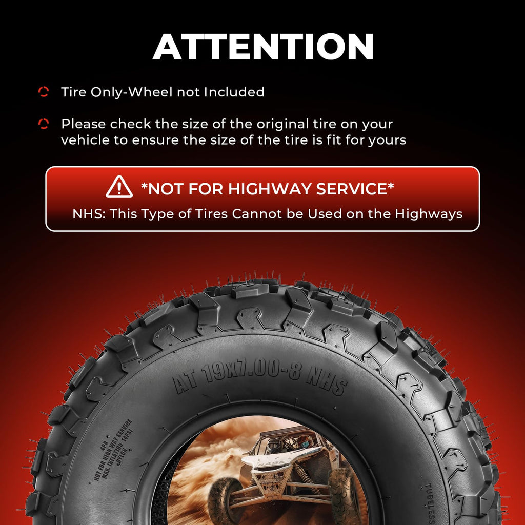 19x7-8 ATV/UTV Tires Set of 2 O77076