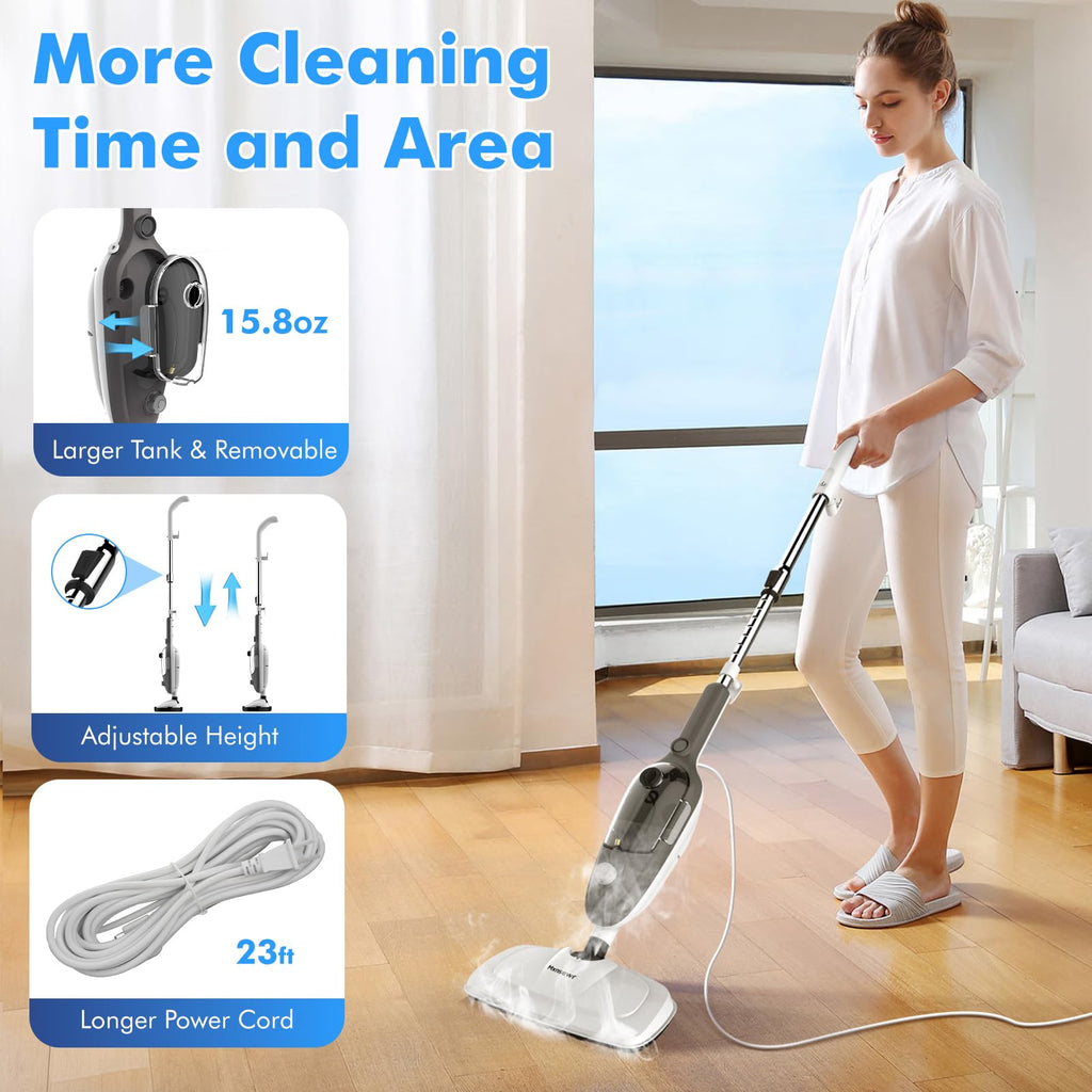 11-in-1 Handheld Detachable Adjustable Steam Mop B7704