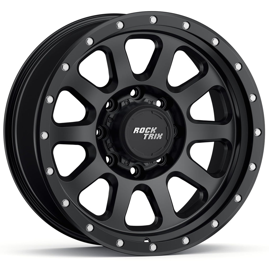 20x9 inch Off-Road Wheels 8x165.1 8x6.5 Bolt Pattern -12mm Offset Black Rims M54556