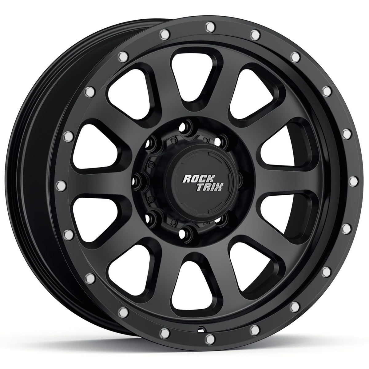 20x9 inch Off-Road Wheels 8x165.1 8x6.5 Bolt Pattern -12mm Offset Black Rims M54556