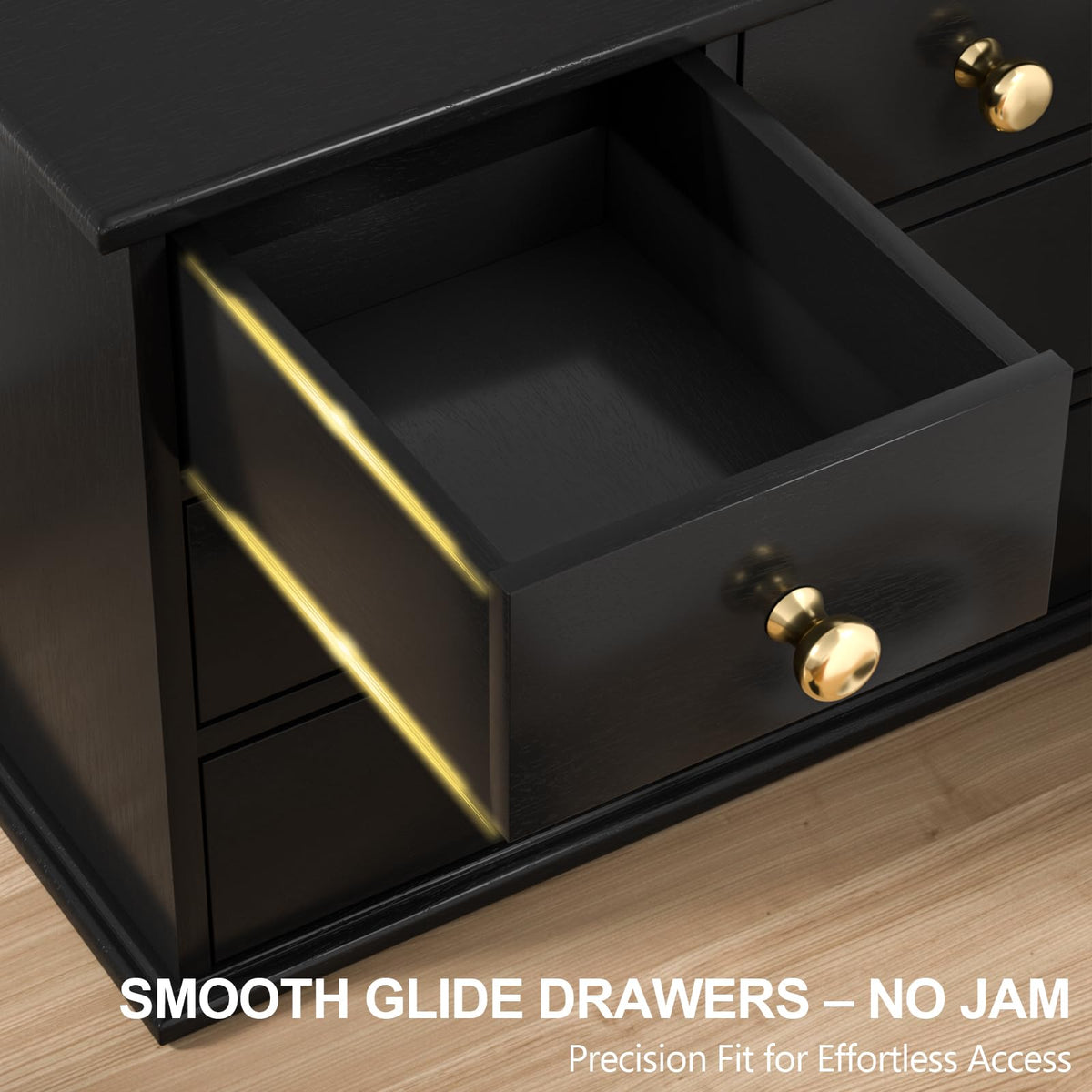 Oak Wooden Desk Organizer with Drawers K4245