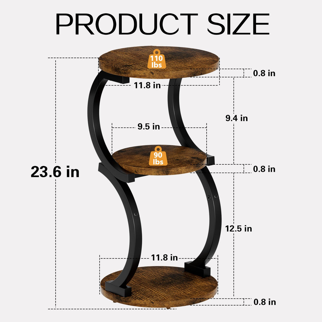 3-Tier Round Side Table W887042