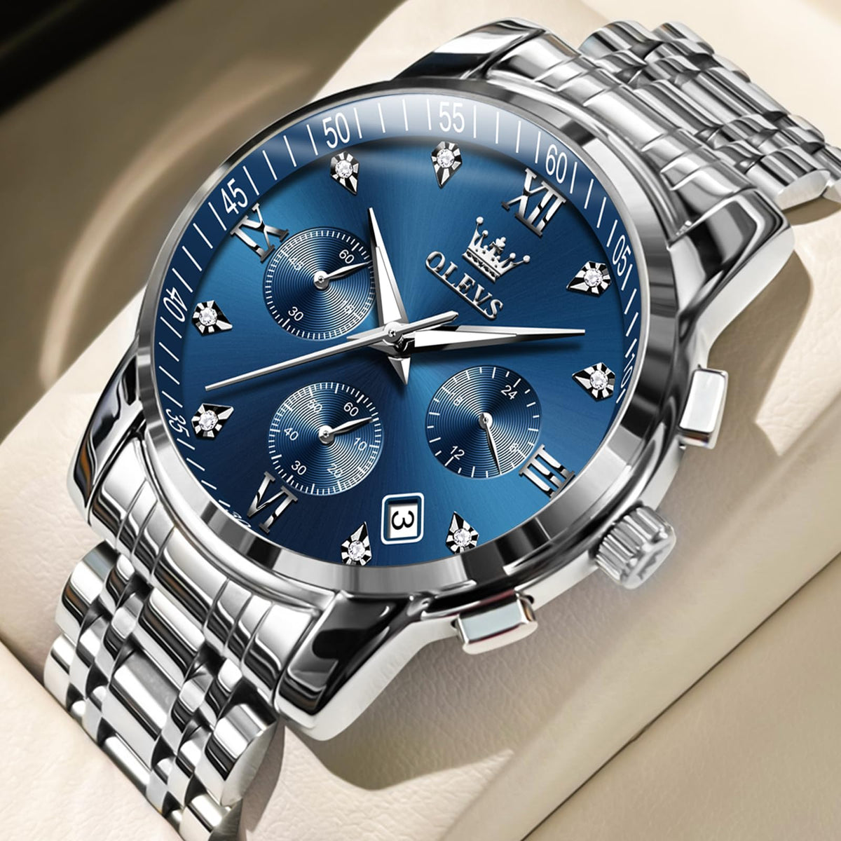 Men Stainless Steel Analog Watch Q8656