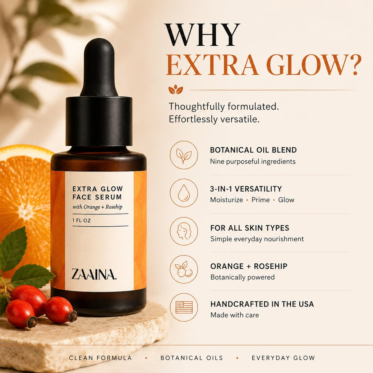 Extra Glow Face Oil Serum 1 oz U518227