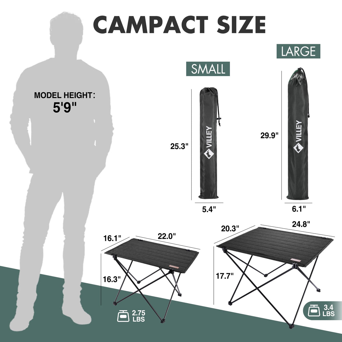 Folding Camping Table with Carry Bag E383