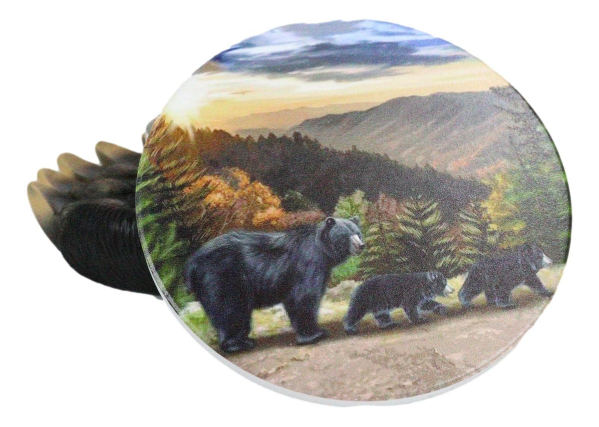 Black Bear Paw Coaster Set with 4 Coasters O158