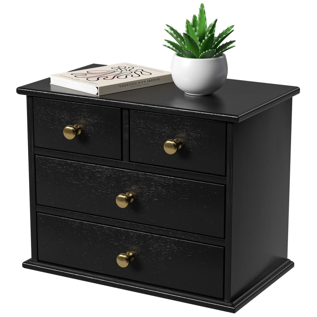 Oak Wooden Desk Organizer with Drawers K4245