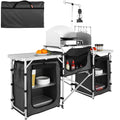 Folding Aluminum Camping Kitchen Table with Storage Bag H92984