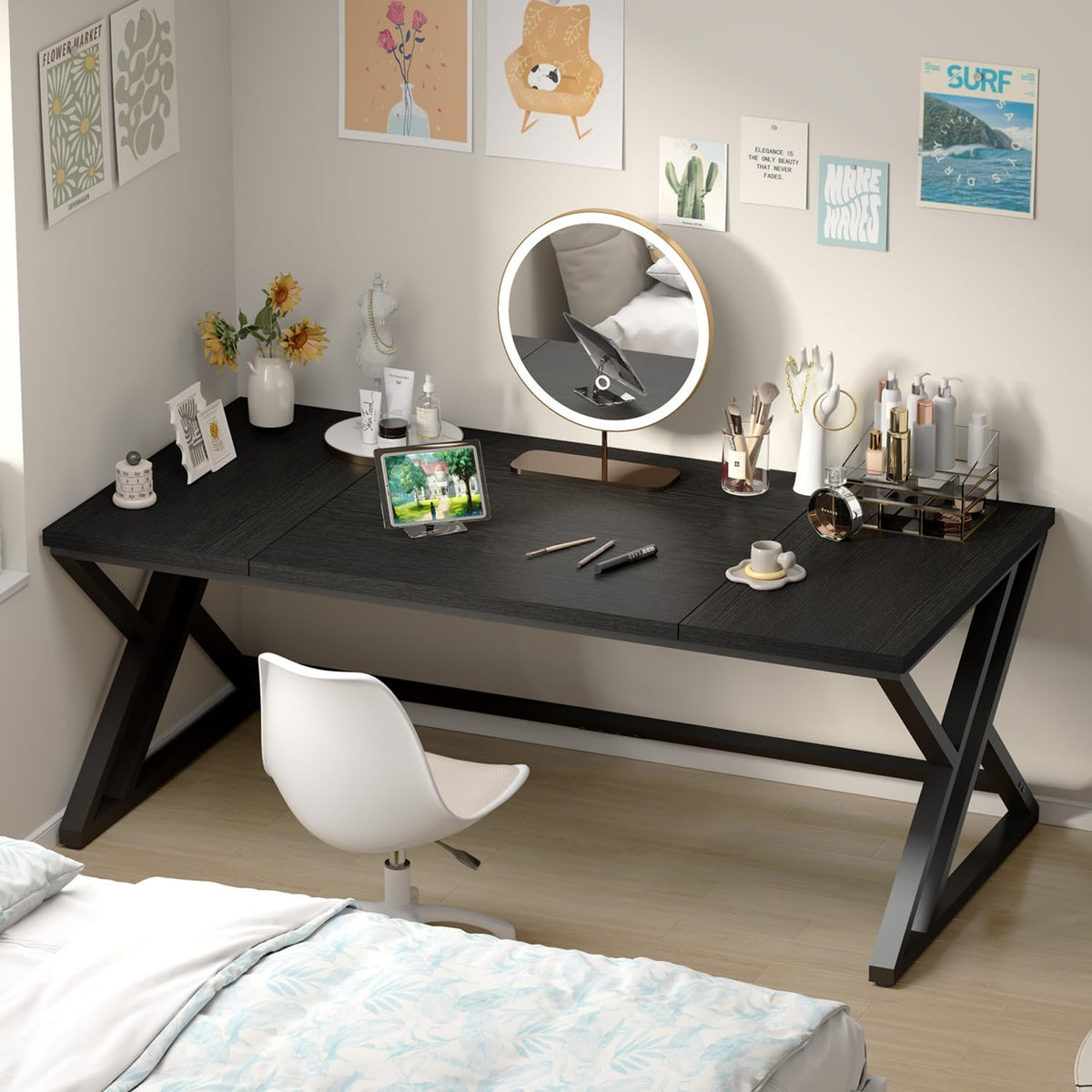 Black Computer Desk V709