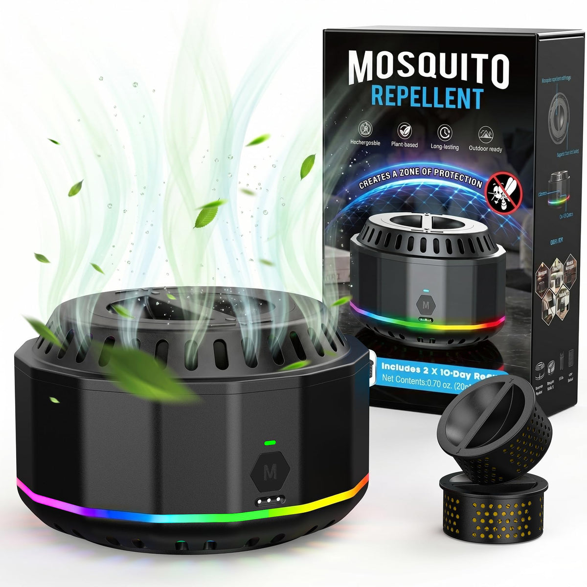 Electronic Mosquito Repellent Outdoor Patio Black 2 C419249