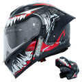 Modular Flip Up Full Face Motorcycle Helmet with Dual Visor V397