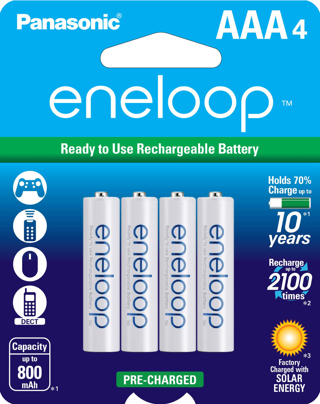 8AA 4AAA Ni-MH Rechargeable Batteries with Quick Charger G177662