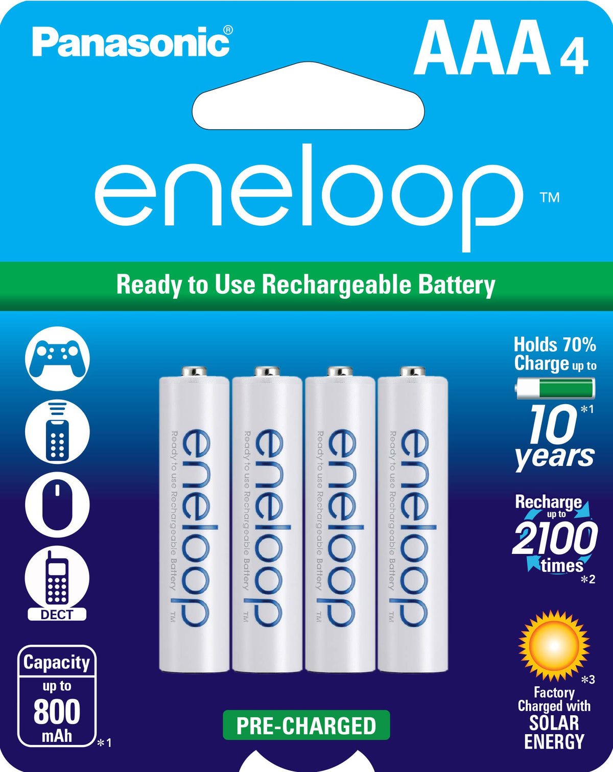 8AA 4AAA Ni-MH Rechargeable Batteries with Quick Charger G177662