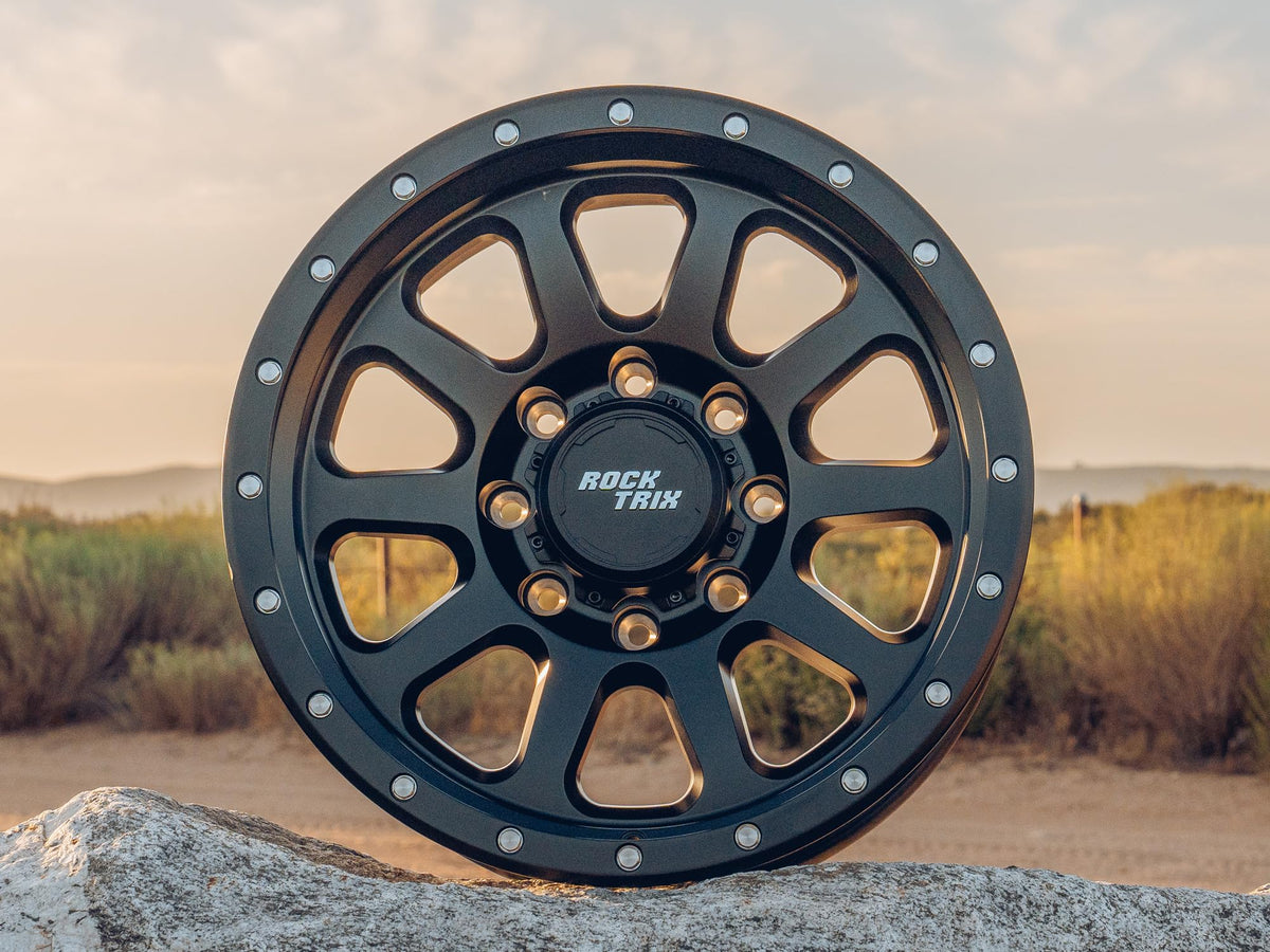 20x9 inch Off-Road Wheels 8x165.1 8x6.5 Bolt Pattern -12mm Offset Black Rims M54556