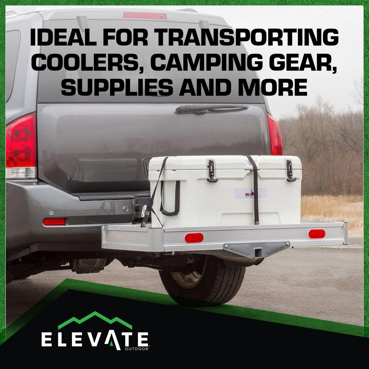 Aluminum Hitch Cargo Carrier Tray 550 lb Capacity W966526