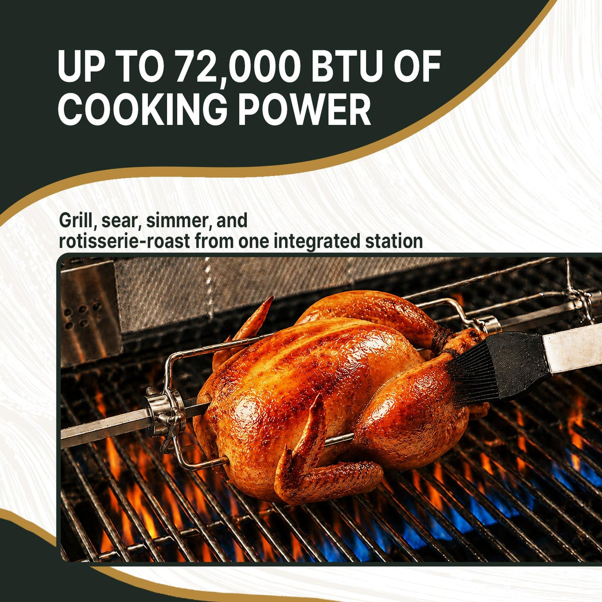 106" Propane BBQ Grill with Pizza Oven K4421
