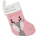 Pink Grey Christmas Stocking S2677