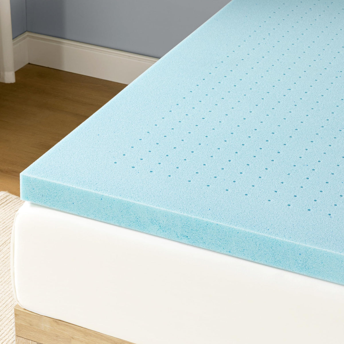 3 Inch Ventilated Memory Foam Mattress Topper, Twin E825304