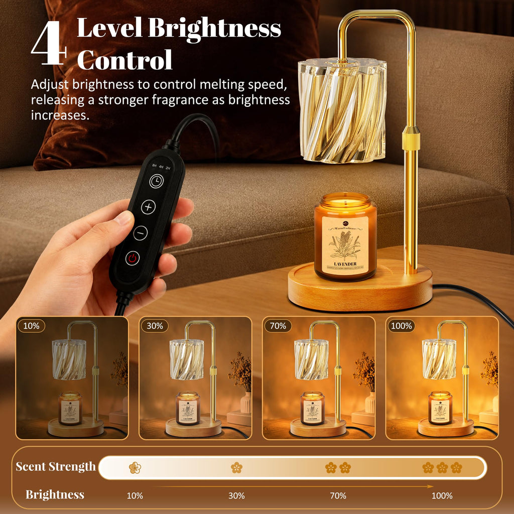 Candle Warmer Lamp Set with Scented Jar Candle & Timer P23914