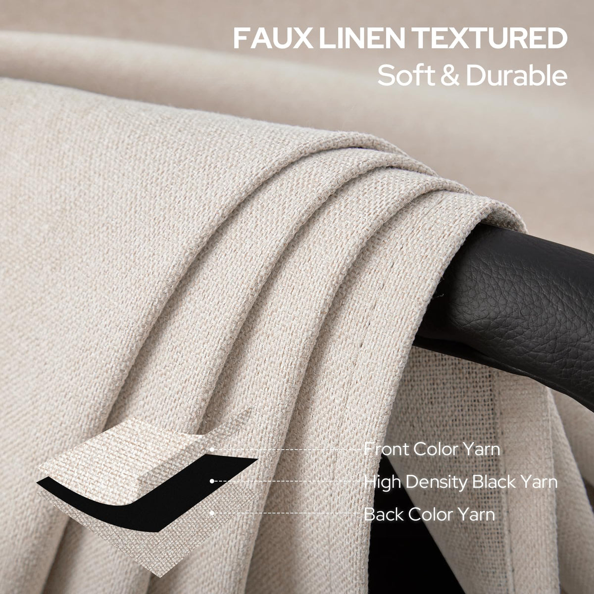 100% Blackout Linen Door Curtains 26x72 Inch K846967