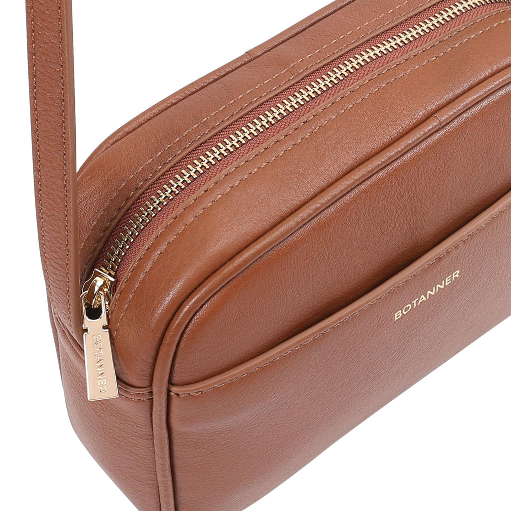 Genuine Leather Crossbody Bag with Adjustable Strap M4665