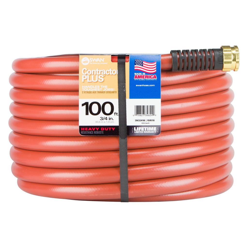 Heavy Duty Watering Hose, 100' Length, 3/4" Diameter, 400+ PSI, Red Y1945